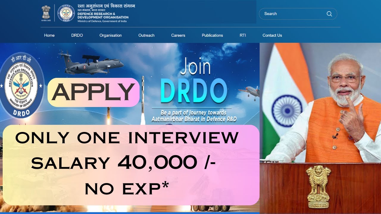 🔥 DRDO Junior Research Fellow (JRF) Recruitment 2025| Apply Online| Application process| 2025 jobs.
