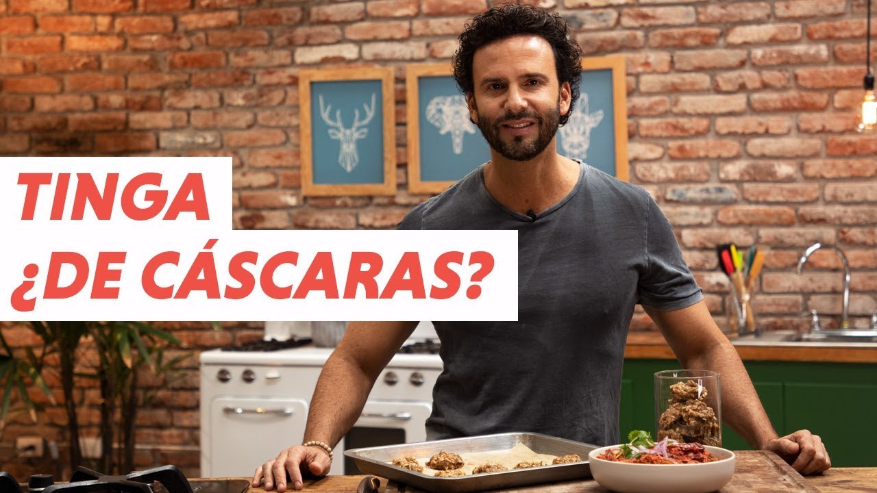 Tinga VEGANTARIANA ¡¿de cáscaras?! | #ChefOropeza