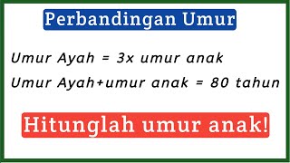 Soal Perbandingan Umur || Matematika SD