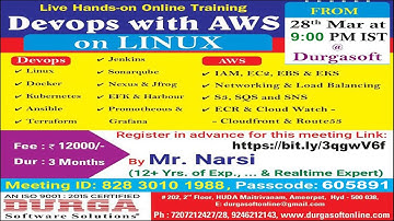 DEVOPS with AWS on LINUX Online Training @ DURGASOFT