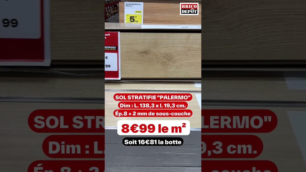 Arrivages du 17 juillet Sol Stratifie PALERMO - #bricodepot #bricolage #home