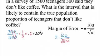 Applying the Margin of Error to the Sample Proportion