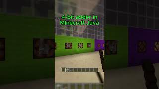 4-Bit Adder in Minecraft Java built with Redstone! #minecraft #redstone #computer #adder #logic