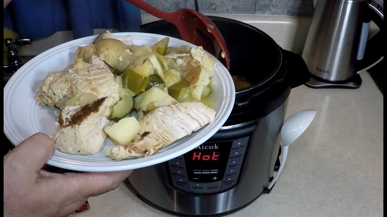 Aicok Pressure Cooker Marinated Turkey Tenderloin Dinner