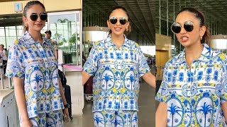Rakul Pret Paparazzi Rush At Mumbai Airport Justcoolchill