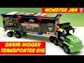 MONSTER JAM  K'NEX Grave Digger Transporter Rig Max-D El Toro Loco