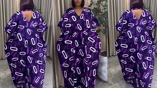 How to Cut and sew long BUBU gown with V neck and Pockets/For beginners