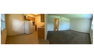 Evansville, IN Westwood Apartments - 2 bdrm 1 bath, c/a, living room on right