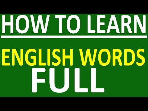 FULL COURSE - HOW TO LEARN ENGLISH WORDS. ADVANCED ENGLISH SPEAKING PRACTICE