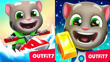 TALKING TOM GOLD RUN vs Talking Tom Jetski 2 Android Gameplay #1