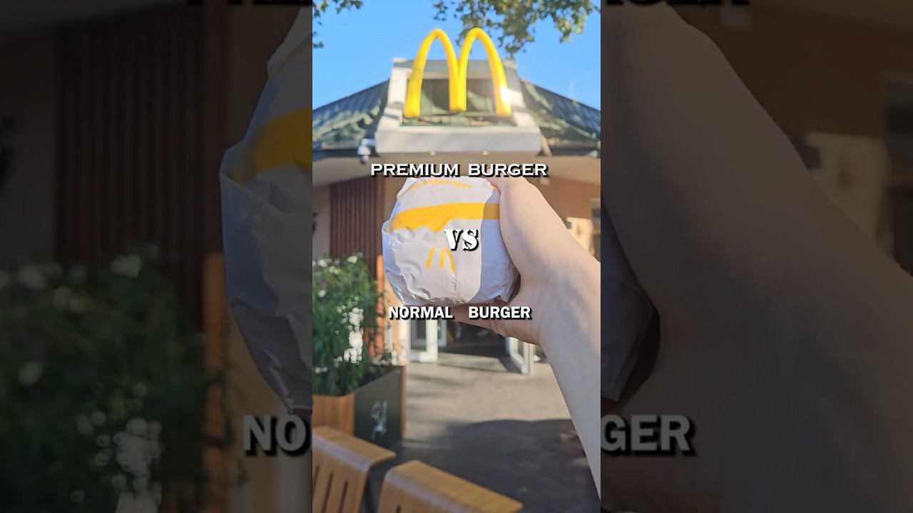 Mcdonalds PREMIUM VS NORMAL BURGER