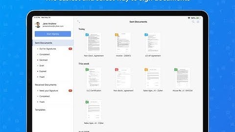 Zoho Sign - Exclusive iPad app (eSignature app)