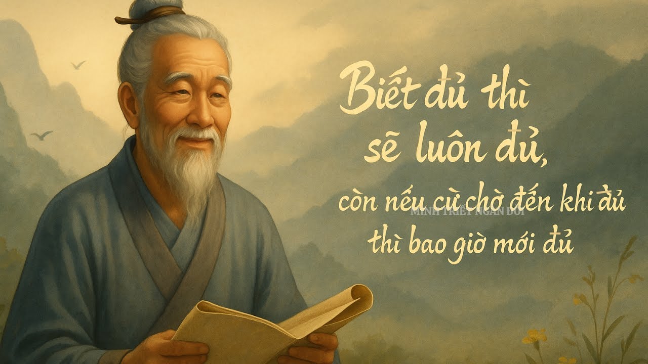 Biết đủ thì sẽ luôn đủ, còn nếu cứ chờ đến khi đủ thì bao giờ mới đủ? | ĐẠO ĐỨC KINH.