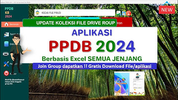 Aplikasi PPDB untuk semua jenjang berbasis excel VBA 2024-2025