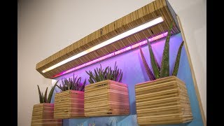 In this episode, I show how to make a DIY Modular Indoor Wall Garden with Plant-Grow LED Strip Lights, and White LED Lighting. 