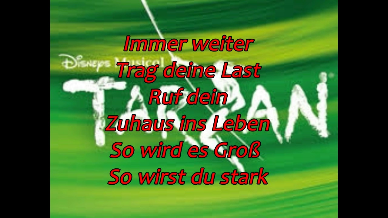 Auf Diesen Tag Hab Ich Gewartet Lyrics Tarzan Musical | Zwei Welten + Lyrics [Deutsch] | Lyrics Friends - YouTube