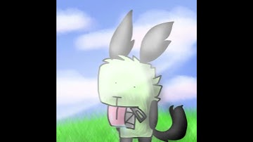 A portrait of Gir (My favorite character from Invader zim)