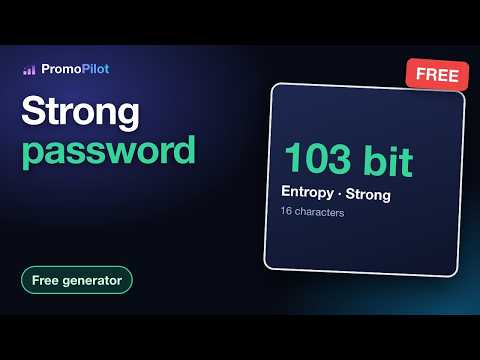 Password Generator Free: Strong Random Passwords with Entropy Check