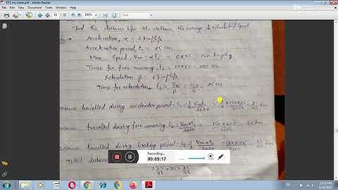 Numerical Questions Trapezoidal & Quadrilateral Speed Time Curve