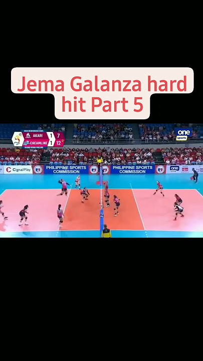 Jema Galanza hard hit. creamline vs. akari #jemagalanza #gawong #creamlinecoolsmasher