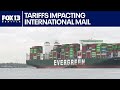 Tariffs causing dip in international mail