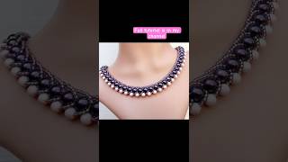 Flat spiral necklace tutorial #shorts #beadednecklace