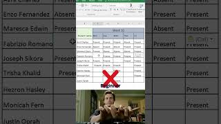 Excel Attendance Trick That Saves Hours #exceltips #excel #teacher