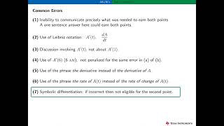 2022 AP Calculus AB1/BC1 Scoring Guidelines and Solutions