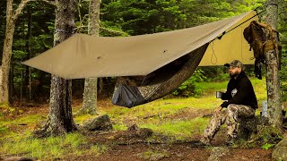 Solo Camping in Rain With Amok Draumr Hammock