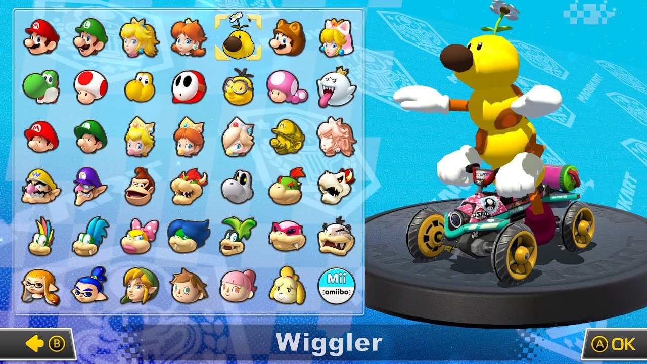 What If You Play Wiggler In Mario Kart 8 Deluxe Mushroom Cup 4K What If You Play Wiggler In Mario Kart 8 Deluxe Mushroom Cup 4K