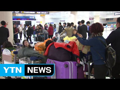 제주공항 '난기류' 결항...천여 명 발 묶여 / YTN