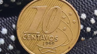 ELAS ESTÃO SUMINDO MOEDA VALIOSA DE 10 CENTAVOS ANO 1999 VALOR MBC SOBERBA E FC