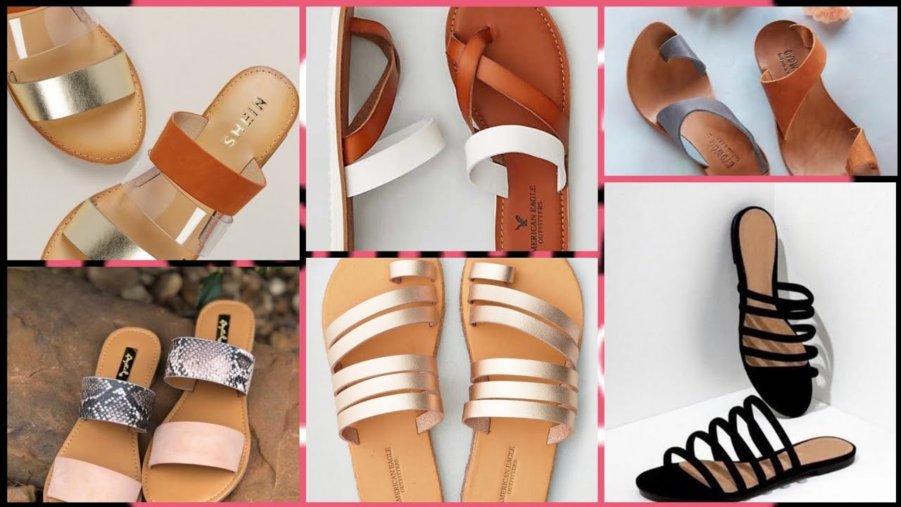 stylish flat chappal design