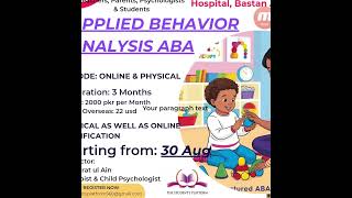 ABA Applied Behavior Analysis Course (Online) join group and contact us