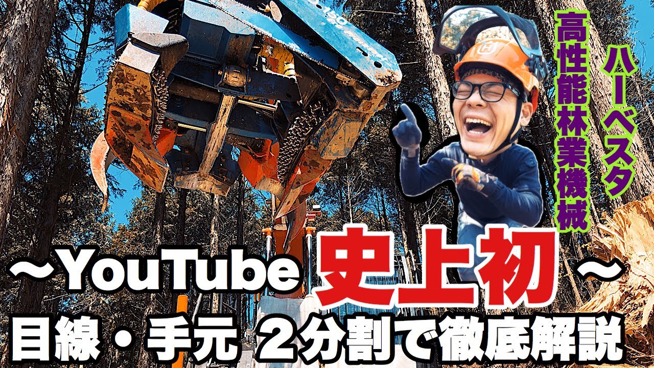 【ユンボ】高性能林業機械ハーベスタ神機！僕の自慢のマシーン！操作スイッチ30個！森のモンスター重機