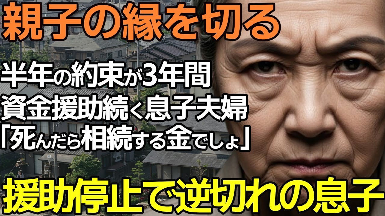 【シニアライフ】「死んだら相続する金でしょ」月20万円援助した息子夫婦の裏切り→援助を止めた結果【シニアの本音】