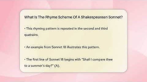 What Is The Rhyme Scheme Of A Shakespearean Sonnet? - Tales And Texts