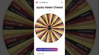 Spin the Jujutsu Kaisen Wheel! Who Are You? #jujustukaisen #jujutsukaisenedit #jujutsu #spinthewheel