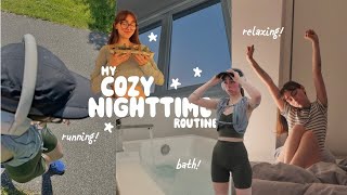 cozy nighttime routine ✨🛁 playing w cats and taking a bath!!!