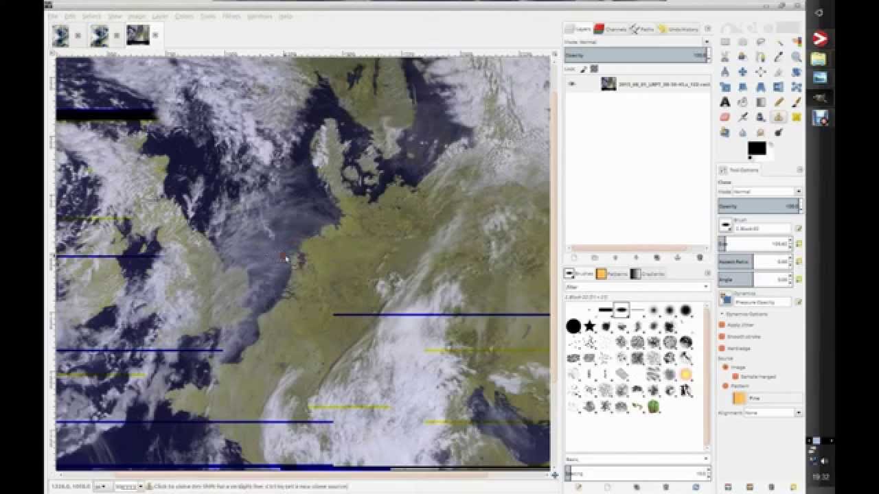 Cleaning up Meteor M2 Satellite Images in GIMP - YouTube