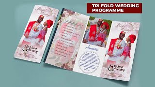 How To Design A Tri Fold Wedding Programme In Photoshop