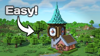 Minecraft: How to Build a Clock Tower House | Tutorial🏠 Guide