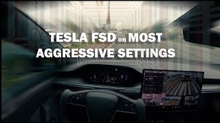 TESLA FULL SELF DRIVING FSD v 12.3.4 with Most AGGRESSIVE Settings