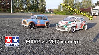 Tamiya M05R vs M07 : duel sur parking