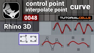 0048. control point curve , interpolate point curve in rhino