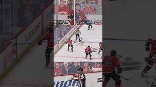 Flames Theoren Fleury Takes A Charging Penalty