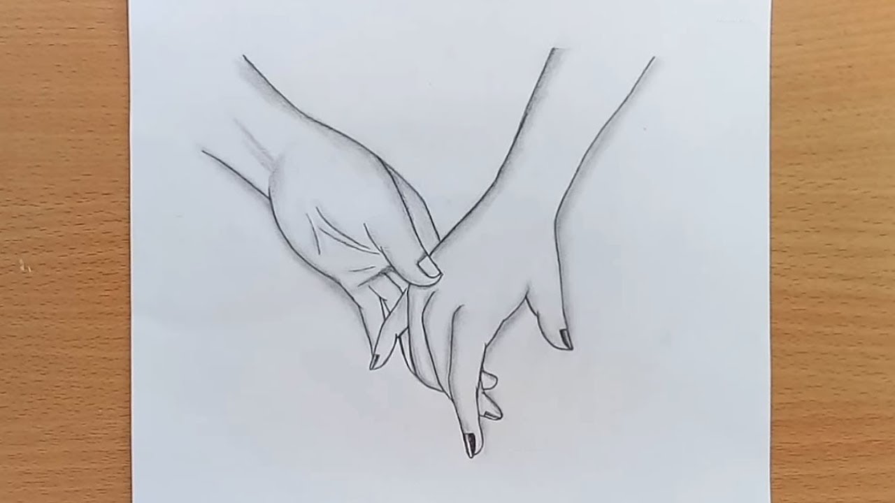 How To Draw Holding Hands Holding Hands Pencil Sketch Youtube