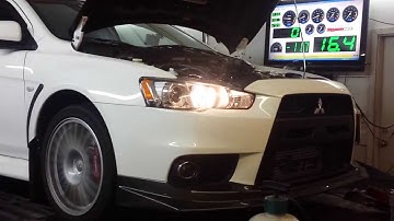 Evo X dyno with ETS bolts on