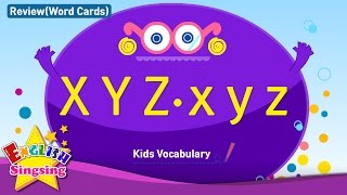 kids vocabulary compilation words starting with x x y y z z word cards review