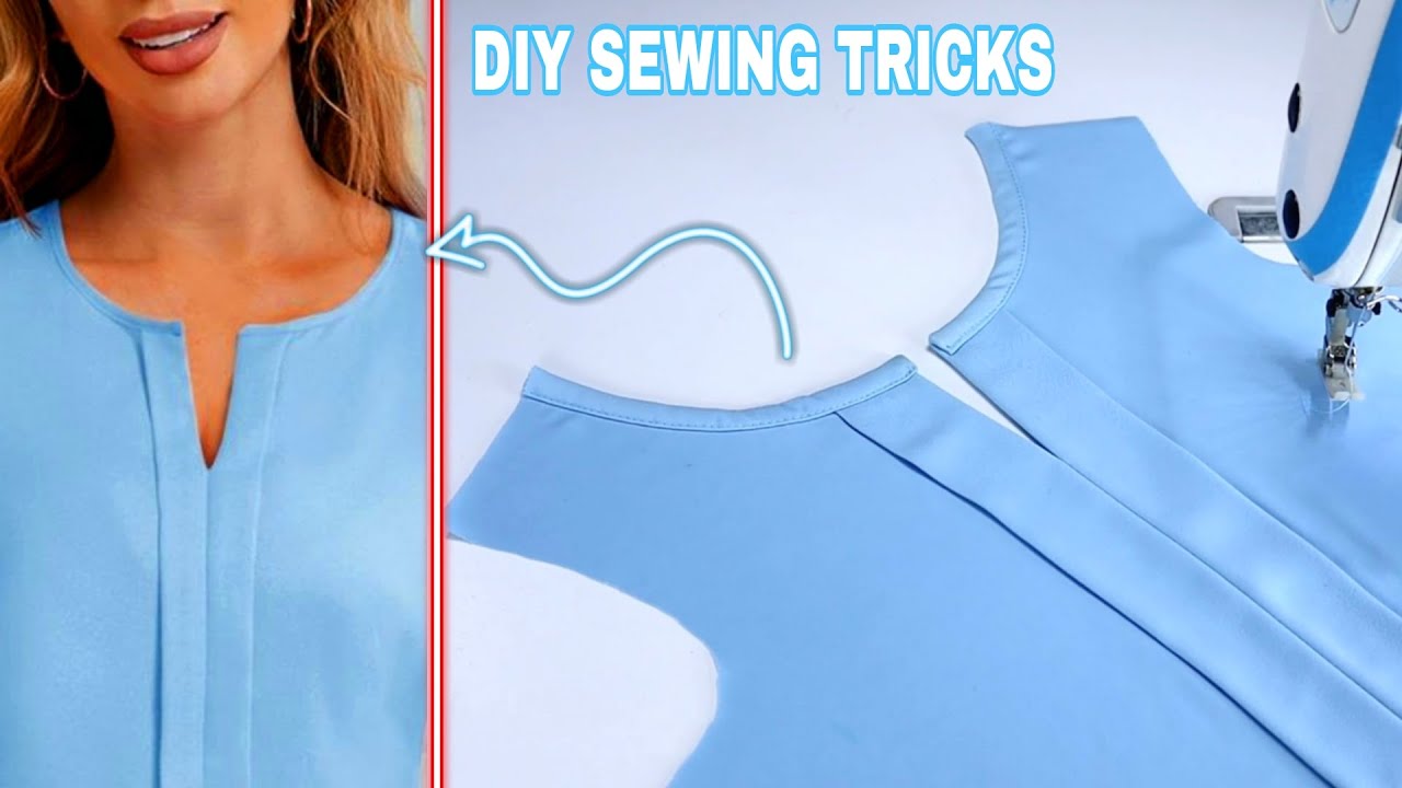 Good Sewing Tricks for Lengthening | Basic Women's Neck Design Cutting and Stitching Techniques